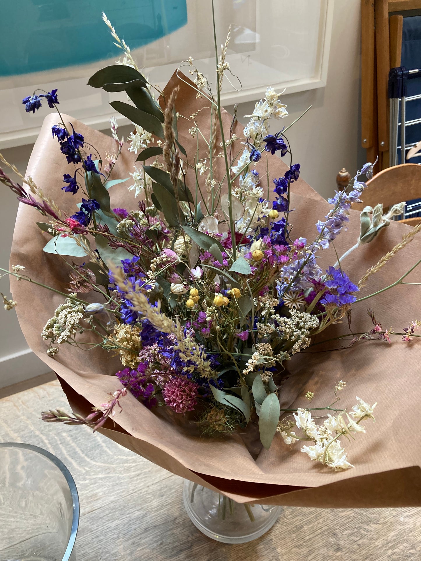 Naturally dried British flower bouquet