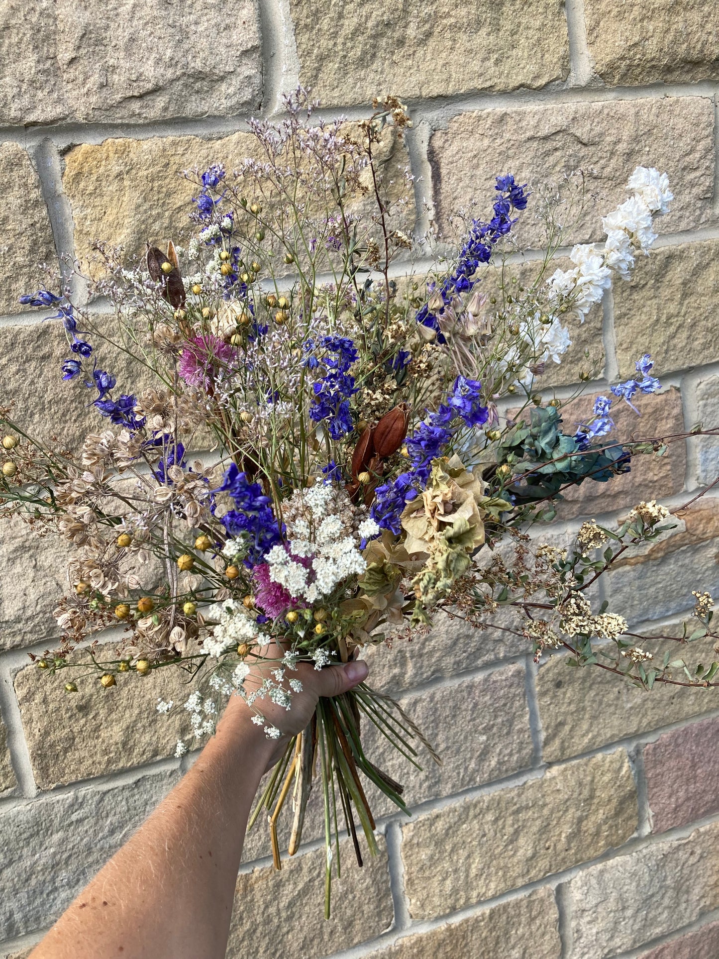 Naturally dried British flower bouquet