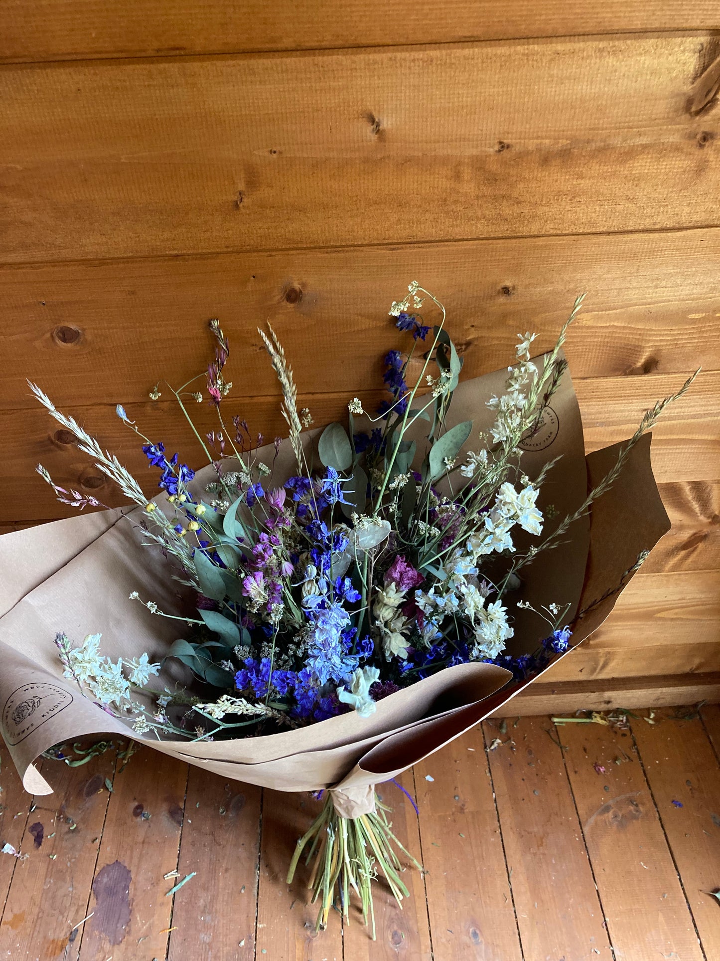 Naturally dried British flower bouquet