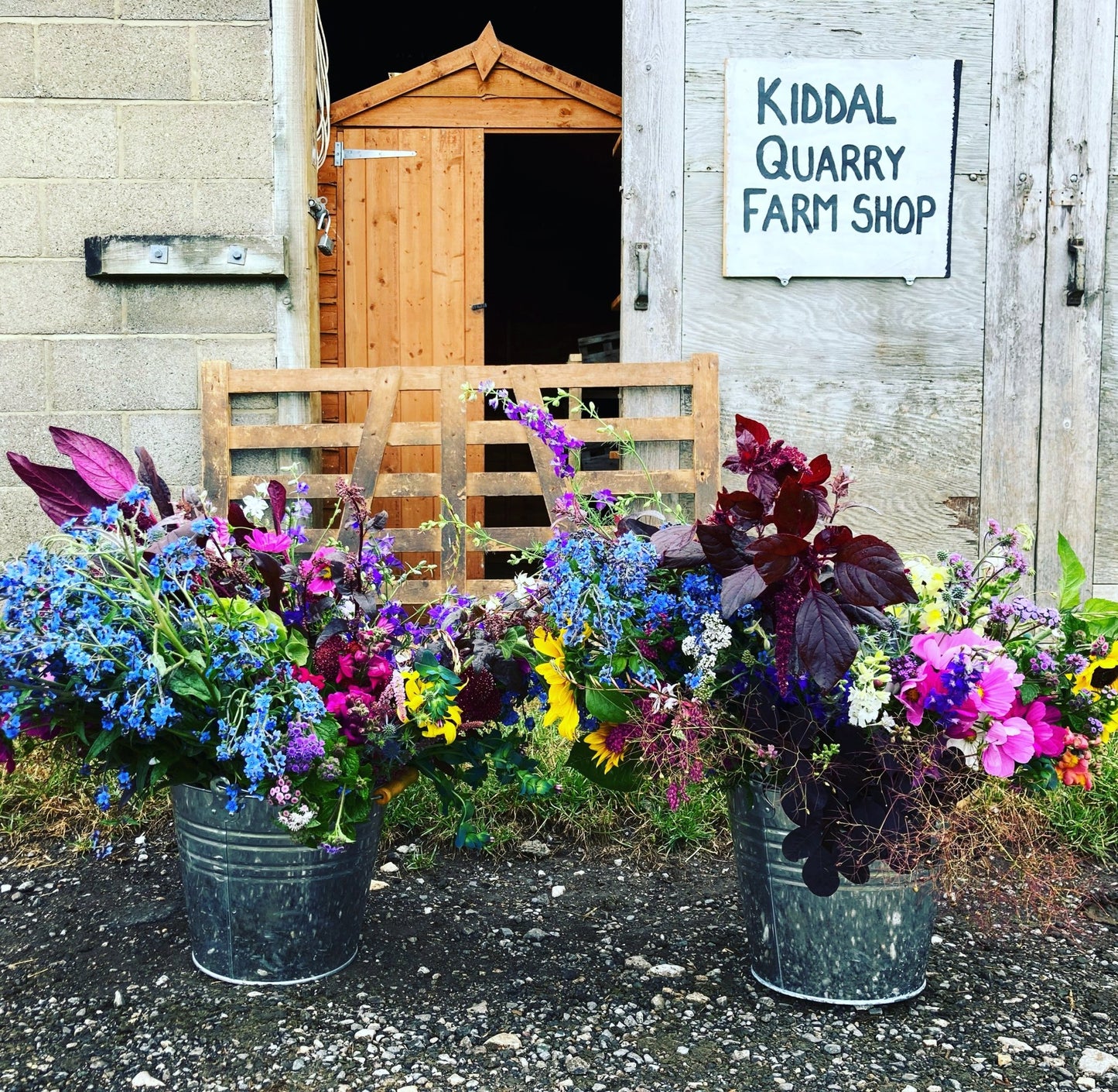 DIY arranger’s buckets - Kiddal Quarry Farm