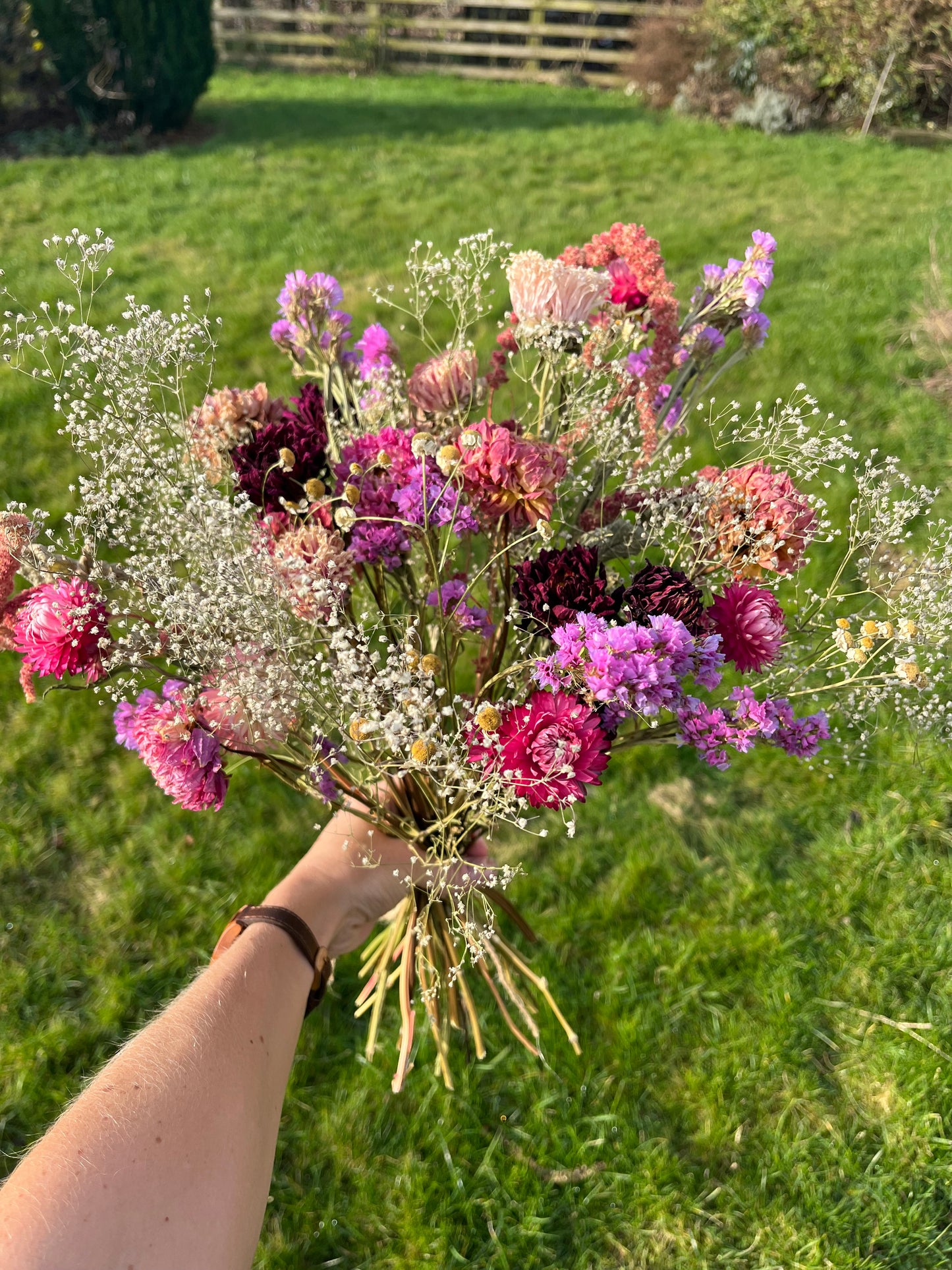 Naturally dried British flower bouquet