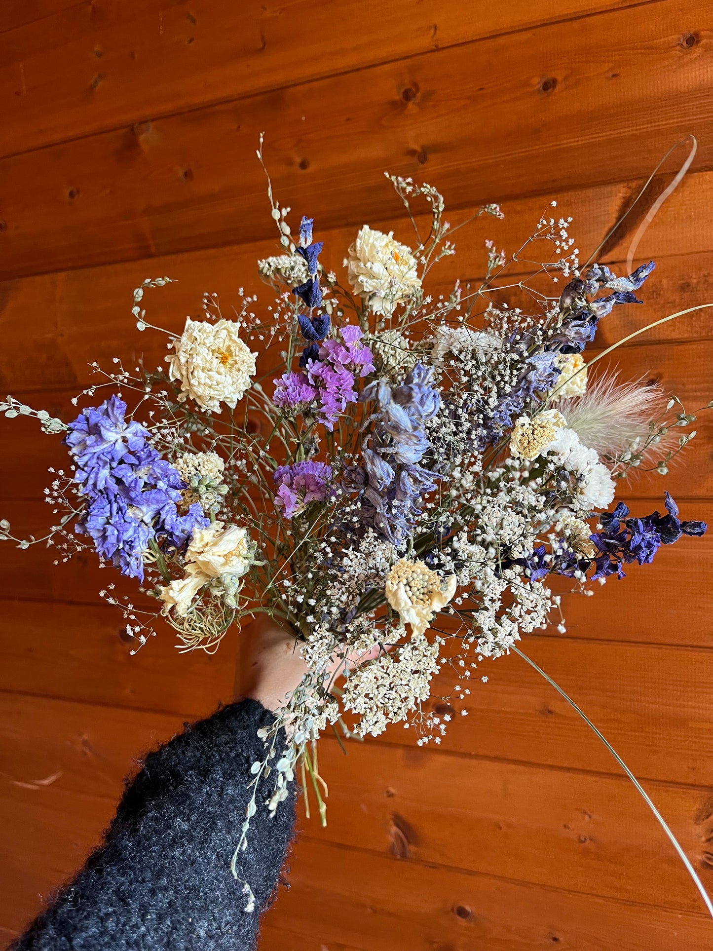 Naturally dried British flower bouquet