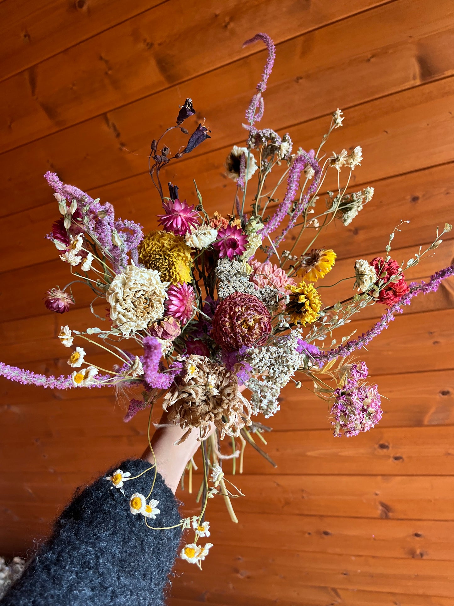 Naturally dried British flower bouquet