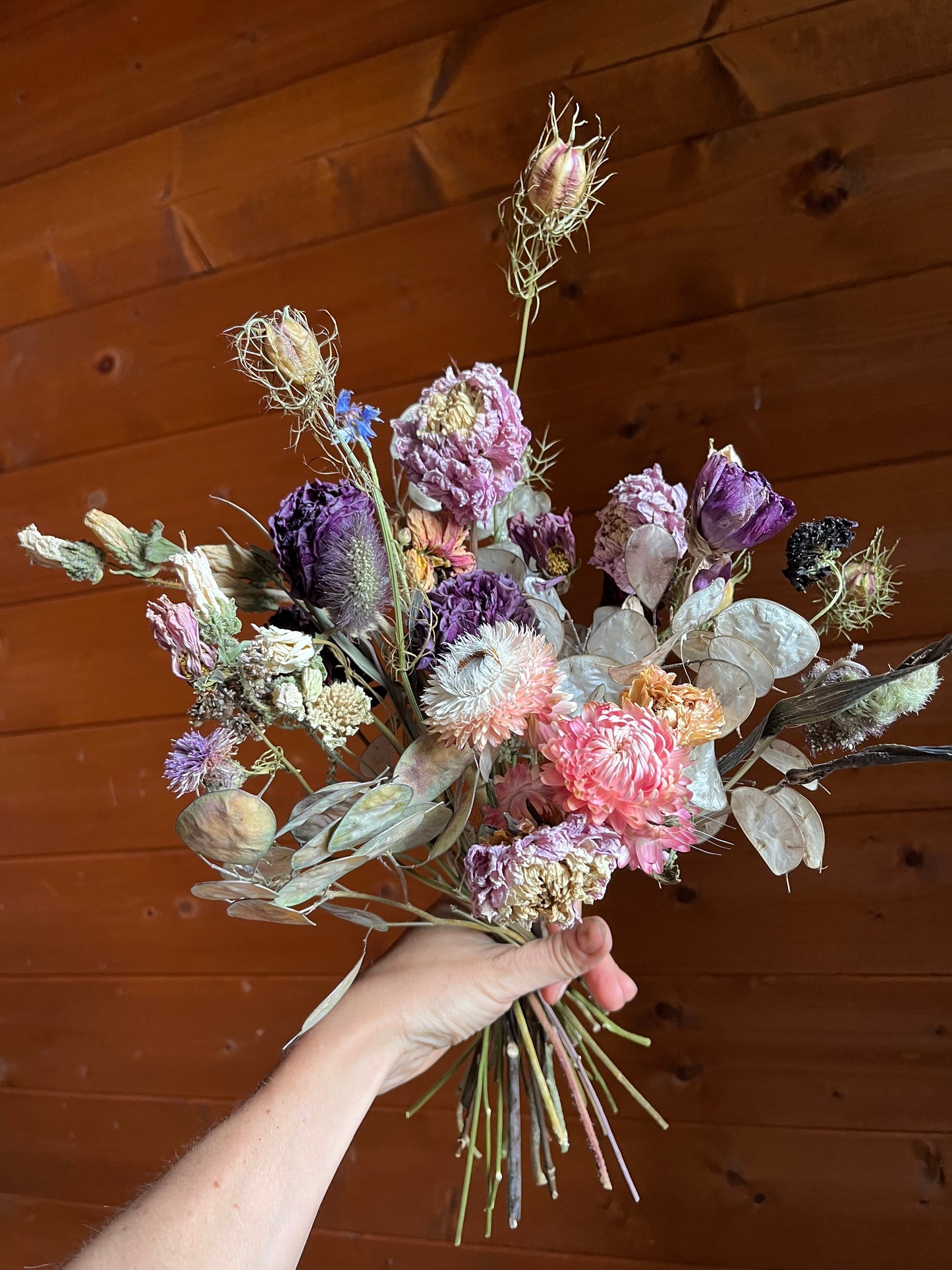 Naturally dried British flower bouquet