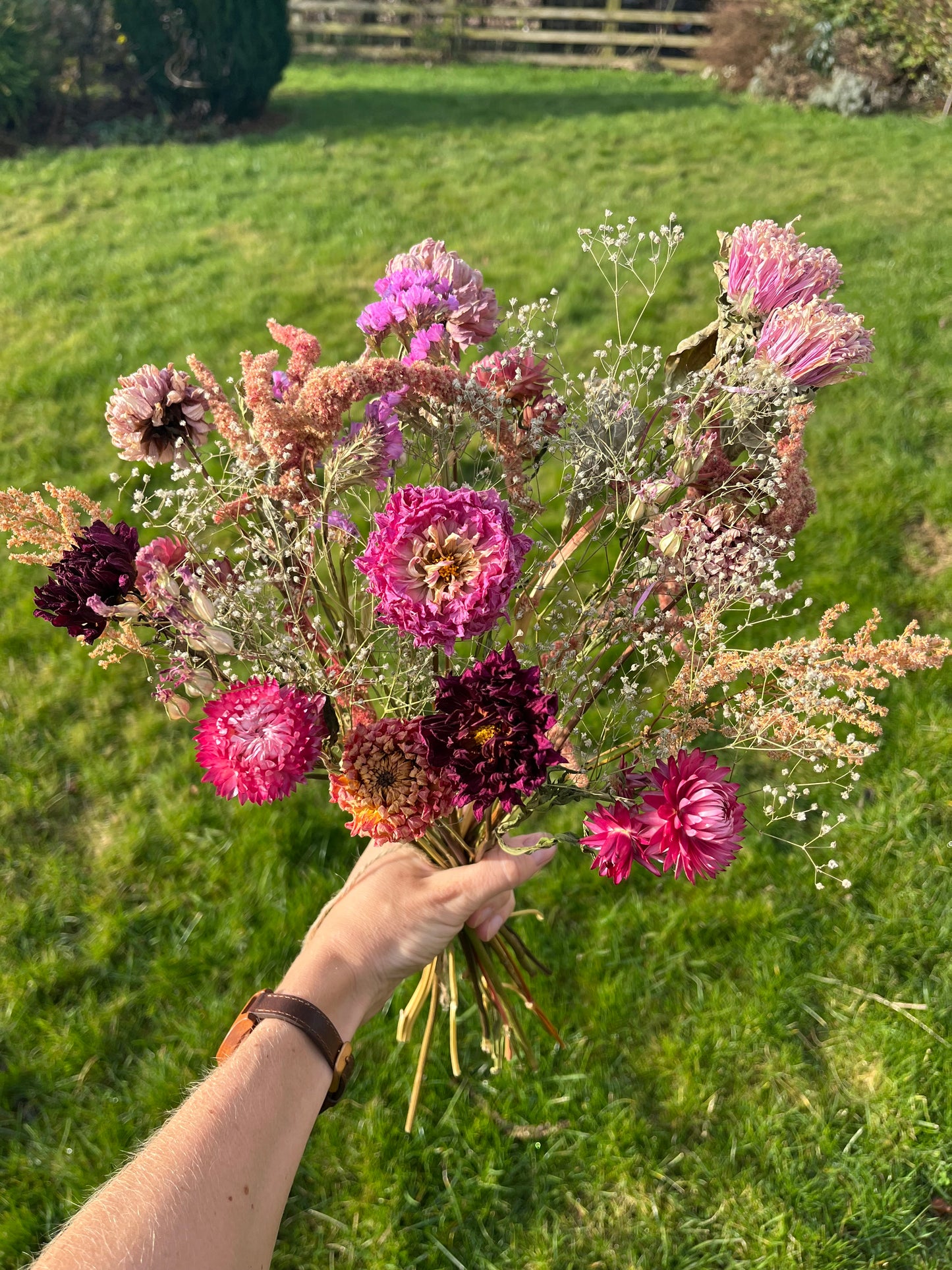 Naturally dried British flower bouquet