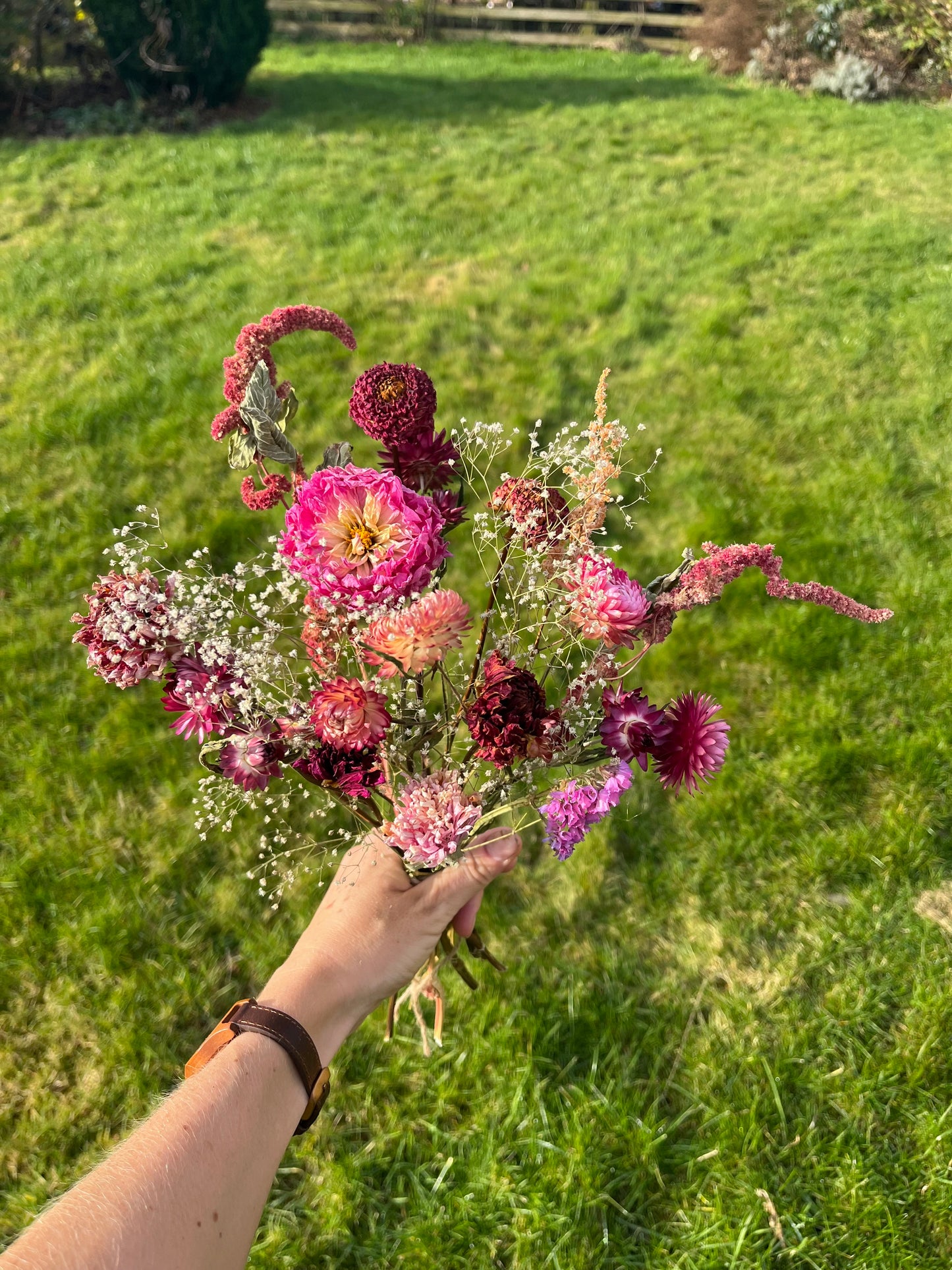 Naturally dried British flower bouquet