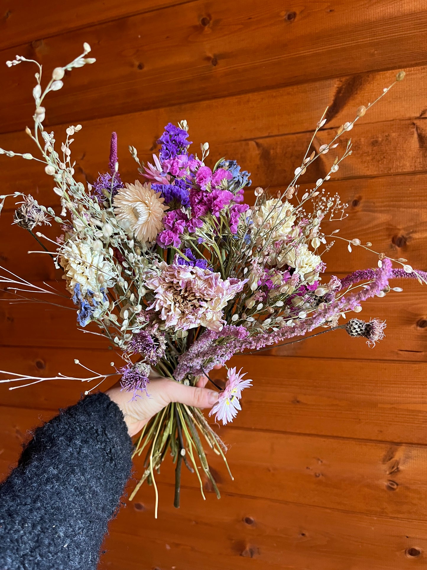 Naturally dried British flower bouquet