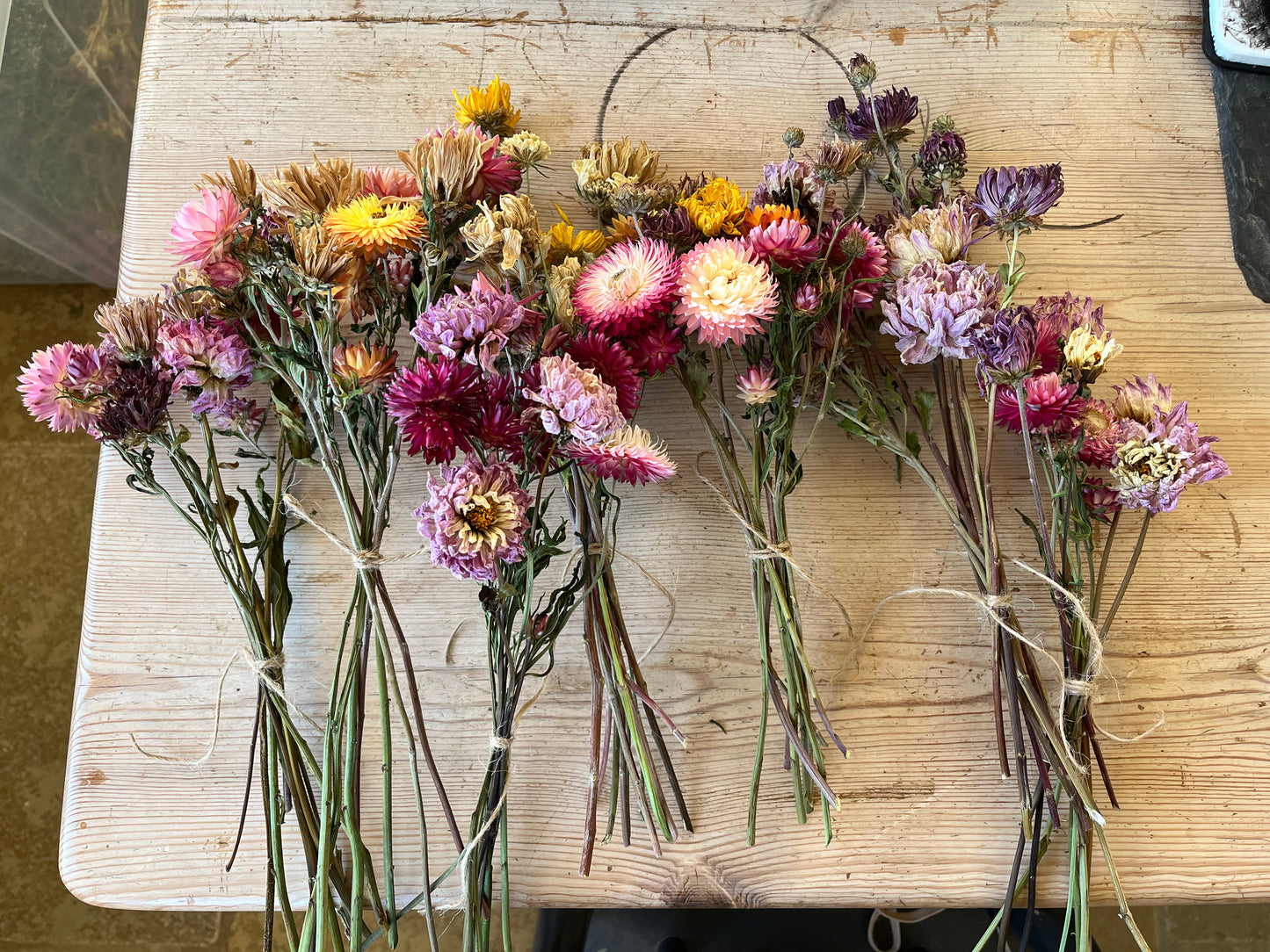 Naturally dried British flower bouquet