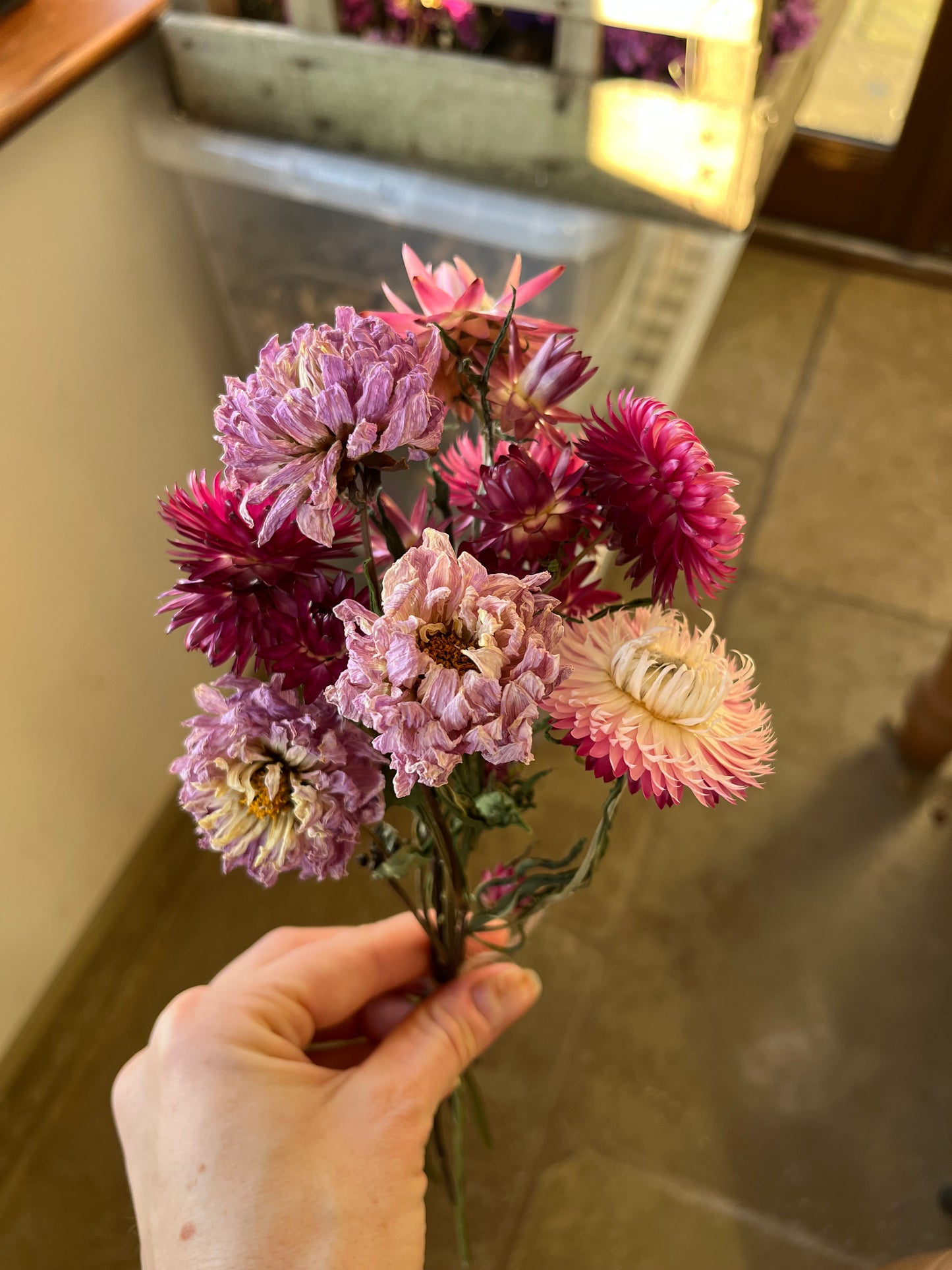 Naturally dried British flower bouquet