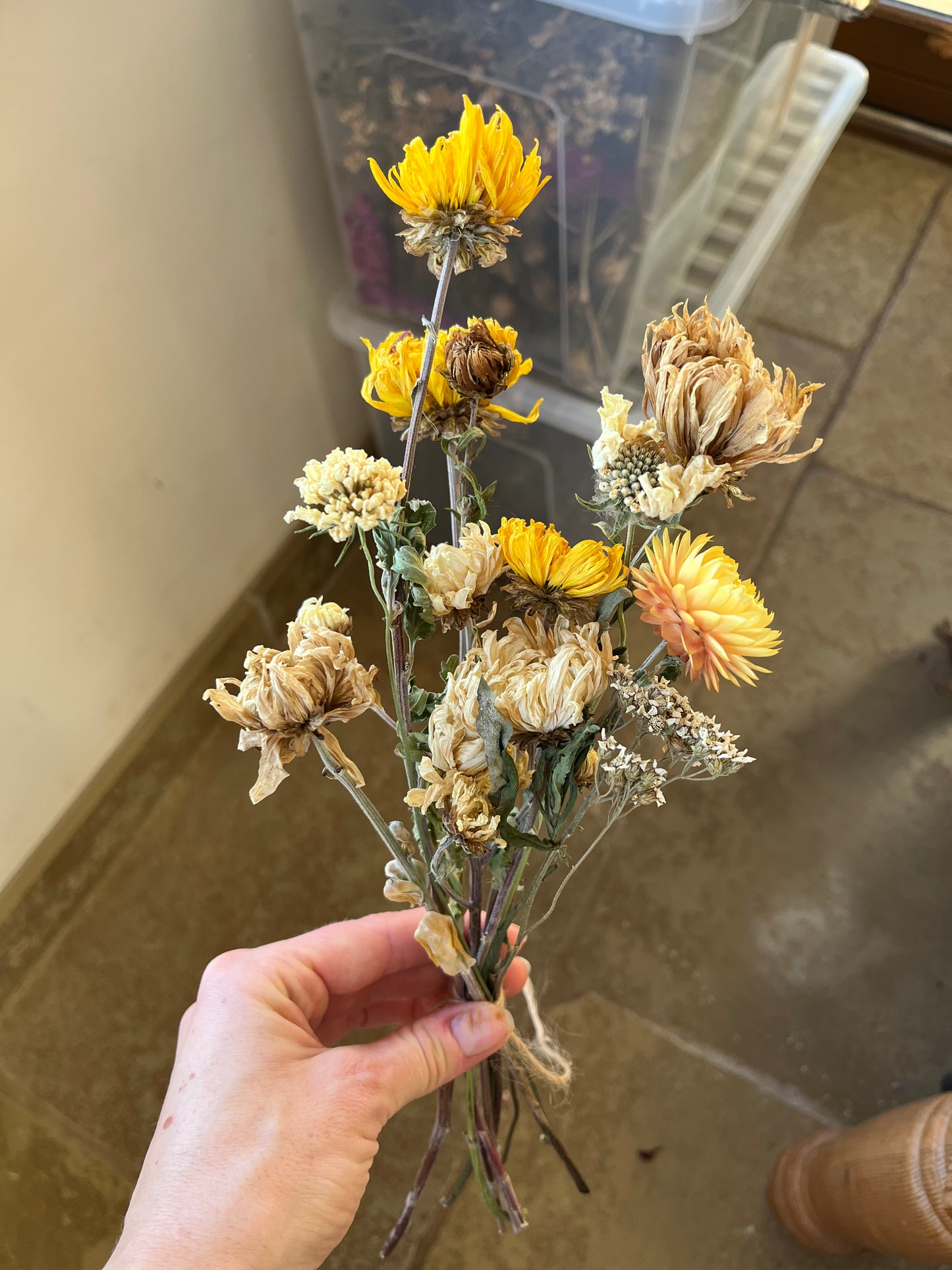 Naturally dried British flower bouquet