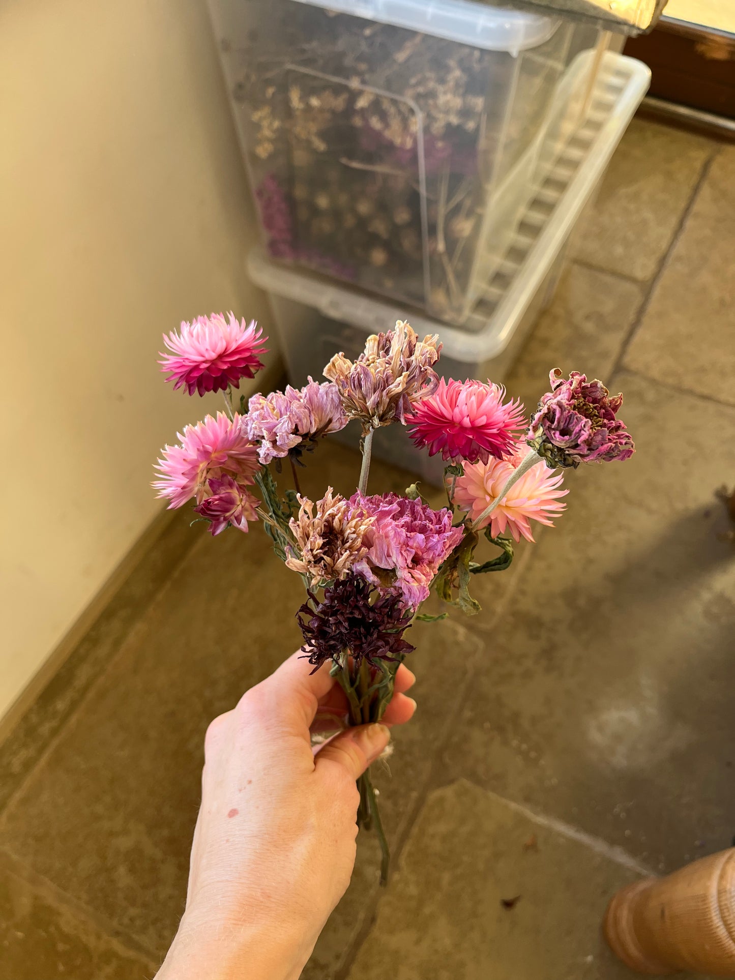 Naturally dried British flower bouquet